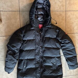 Eastern Mountain Sports Black Hooded Women's Puffer Jacket